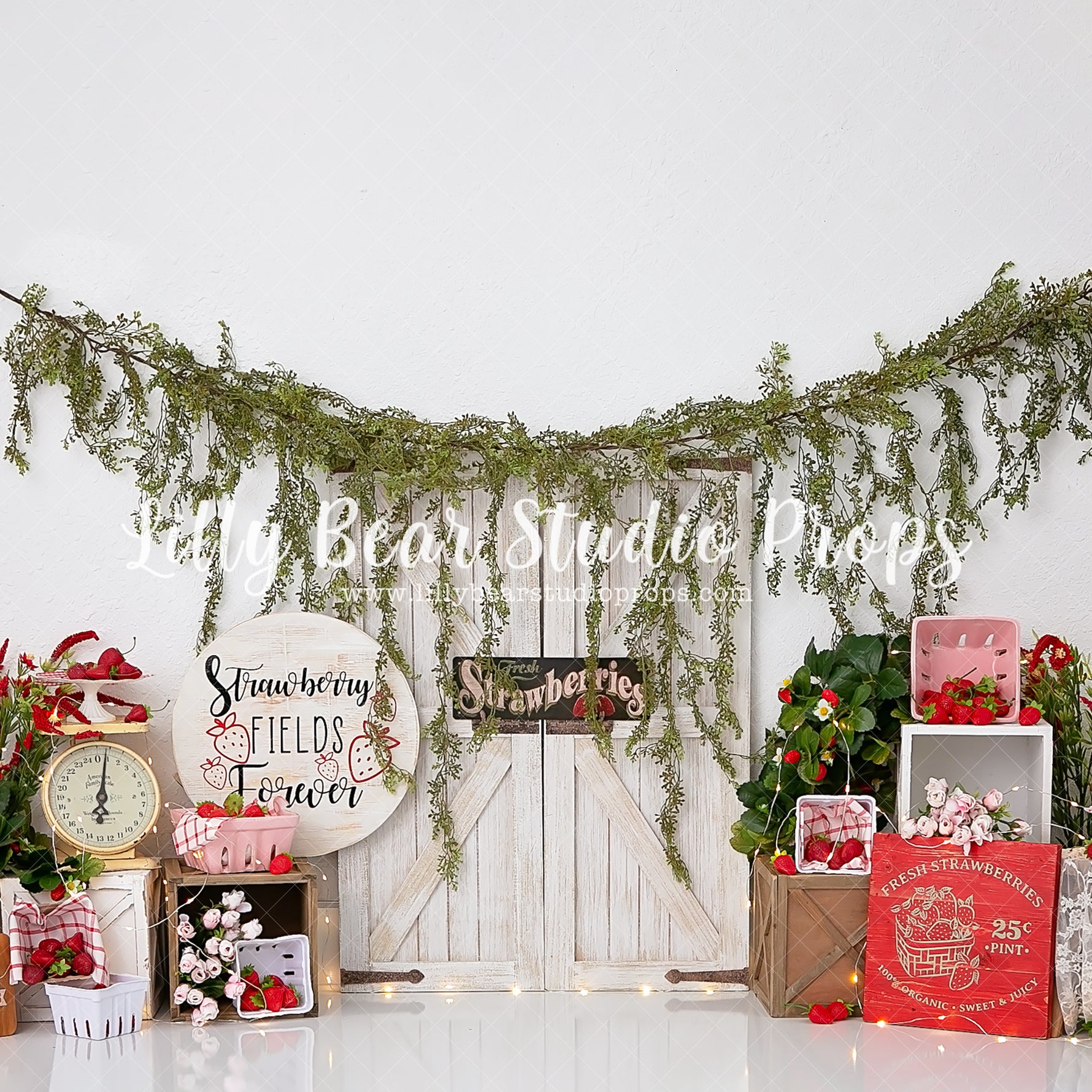 Strawberry Field Forever - Lilly Bear Studio Props, ant, apples, arrows, barn doors, berries, berry cute, berry special birthday, berry sweet, boho, boho chic, fresh fruit, fruit market, greenery, lanterns, picket fence, picnic, picnic backet, red fruit, spanish moss, strawberry, strawberry farm, strawberry field, strawberry fields, strawberry picking, strawberry shortcake, summer, summertime, white picket fence