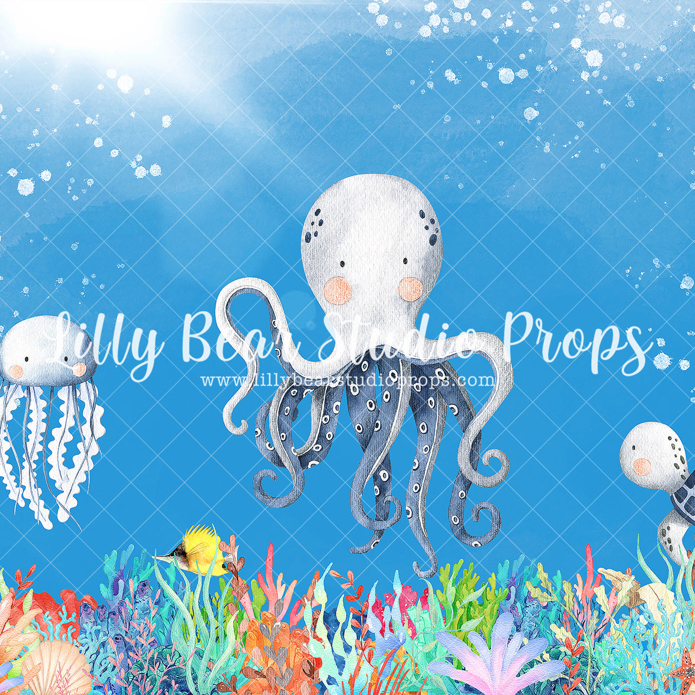 Under The Seacreatures - Lilly Bear Studio Props, creatures, fish, octopus, sea, sea shell, sea turtle, sea weed, sea world, seashell, under the ocean, under the sea, under water, undersea, underwater, underwater bubbles, water