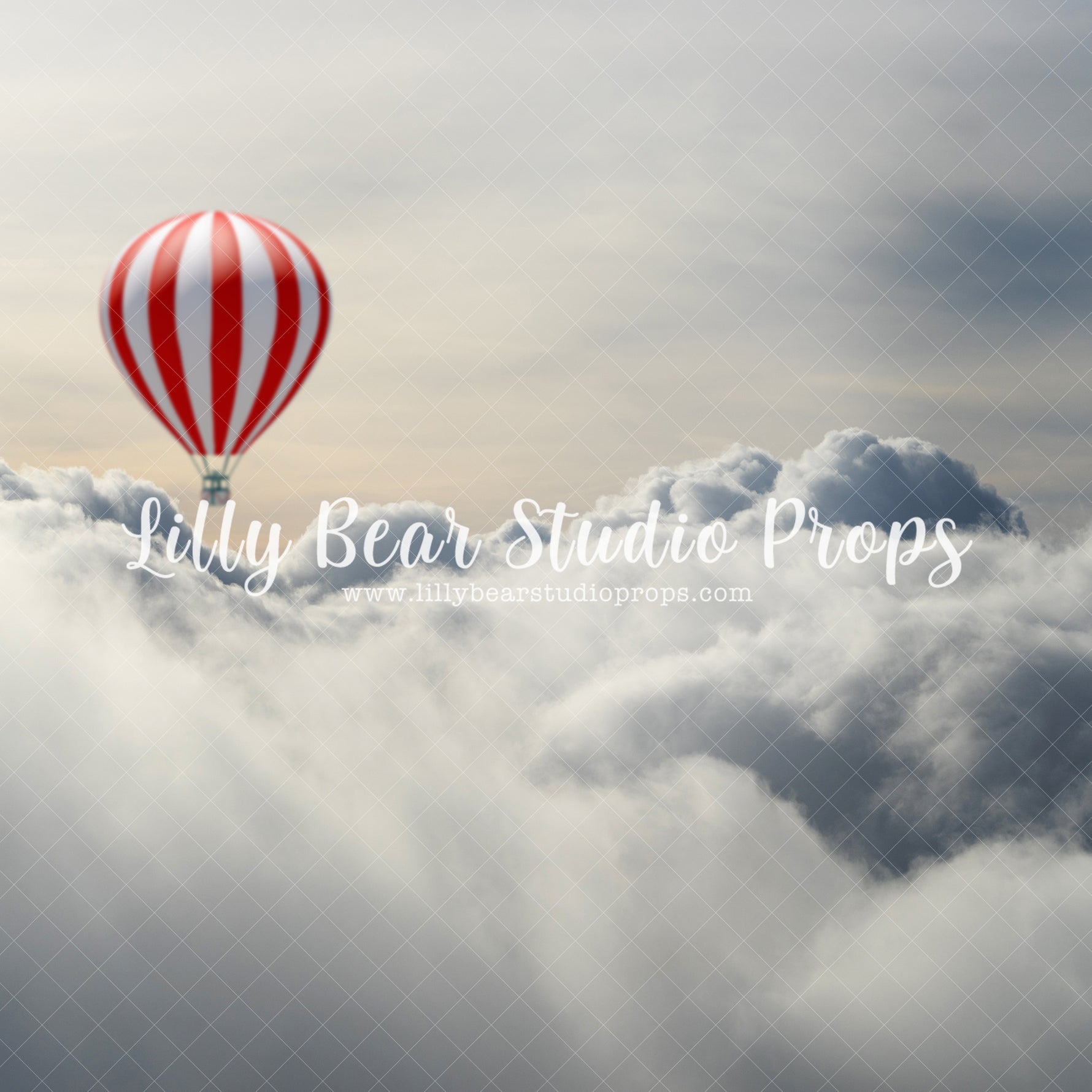 Whimsical Sky - Lilly Bear Studio Props, balloon, clouds, hot air balloon, hot air balloons, puffy clouds, sky, sky clouds, whimsical