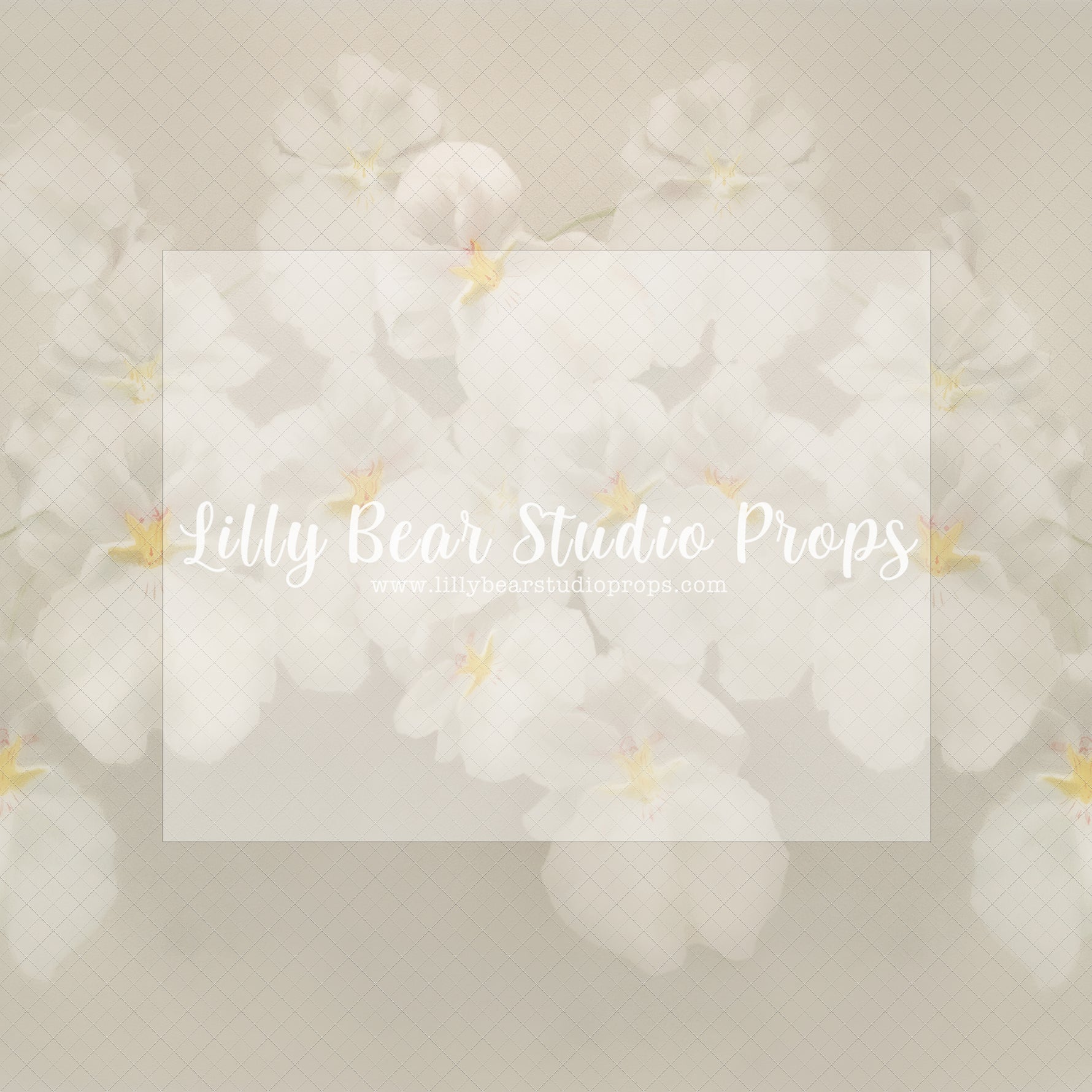 White Flowers - Lilly Bear Studio Props, fine art, floral, girls, hand painted