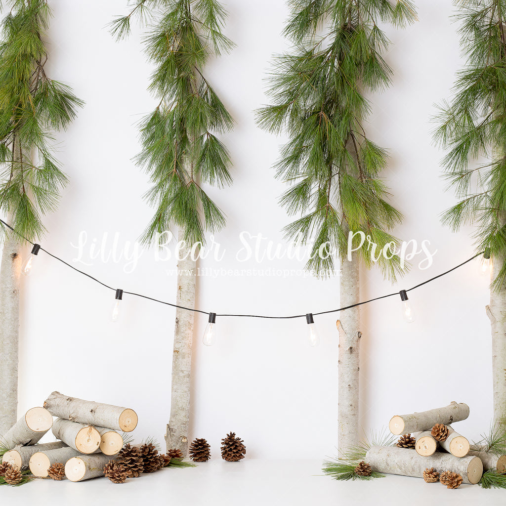 White Forest by EllaBean sold by Lilly Bear Studio Props, birch wood - FABRICS - forest - pine trees - trees