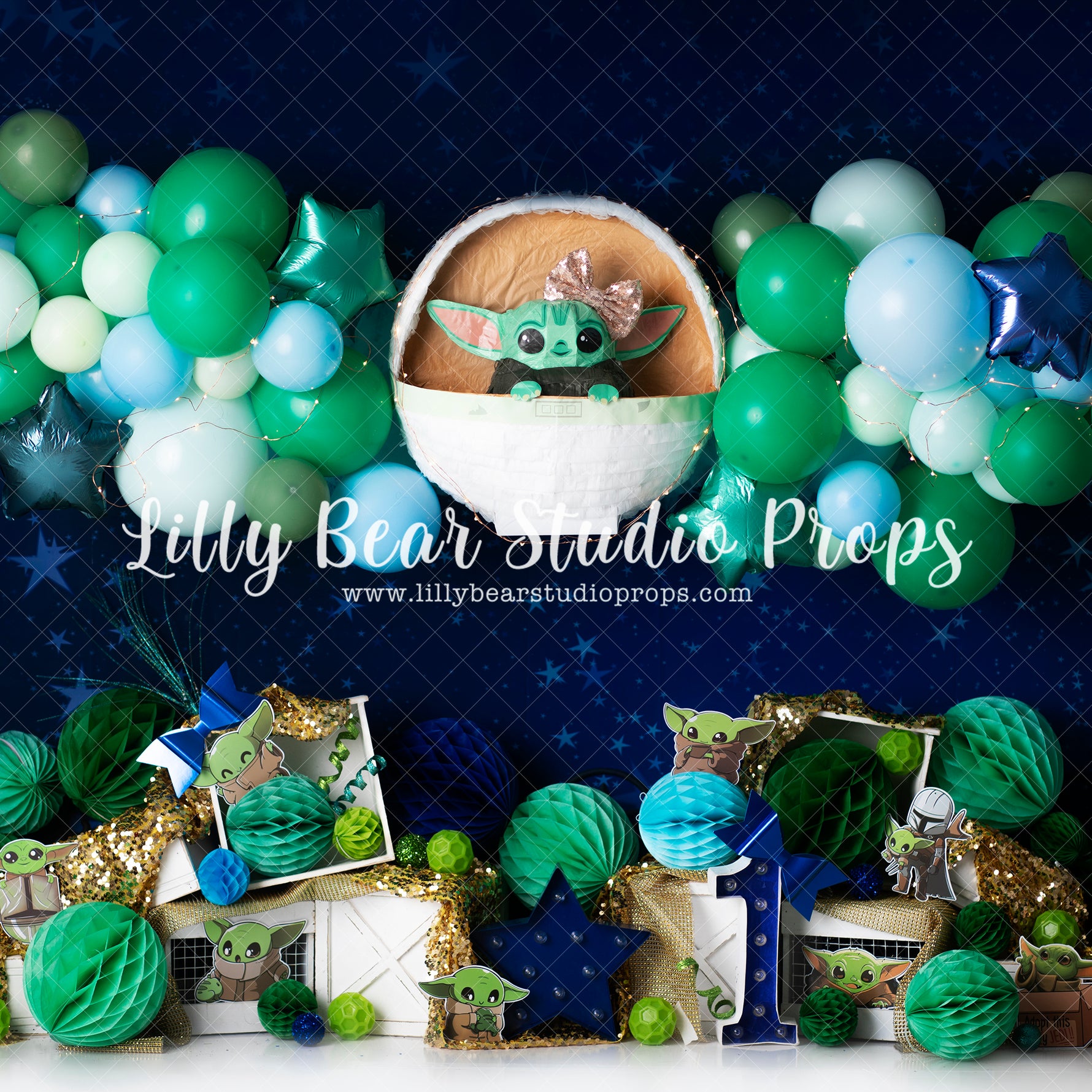 Yoda One Girl - Lilly Bear Studio Props, green, green and yellow, green texture, star wars, texture, yellow, yoda, yoda one, yoda star wars