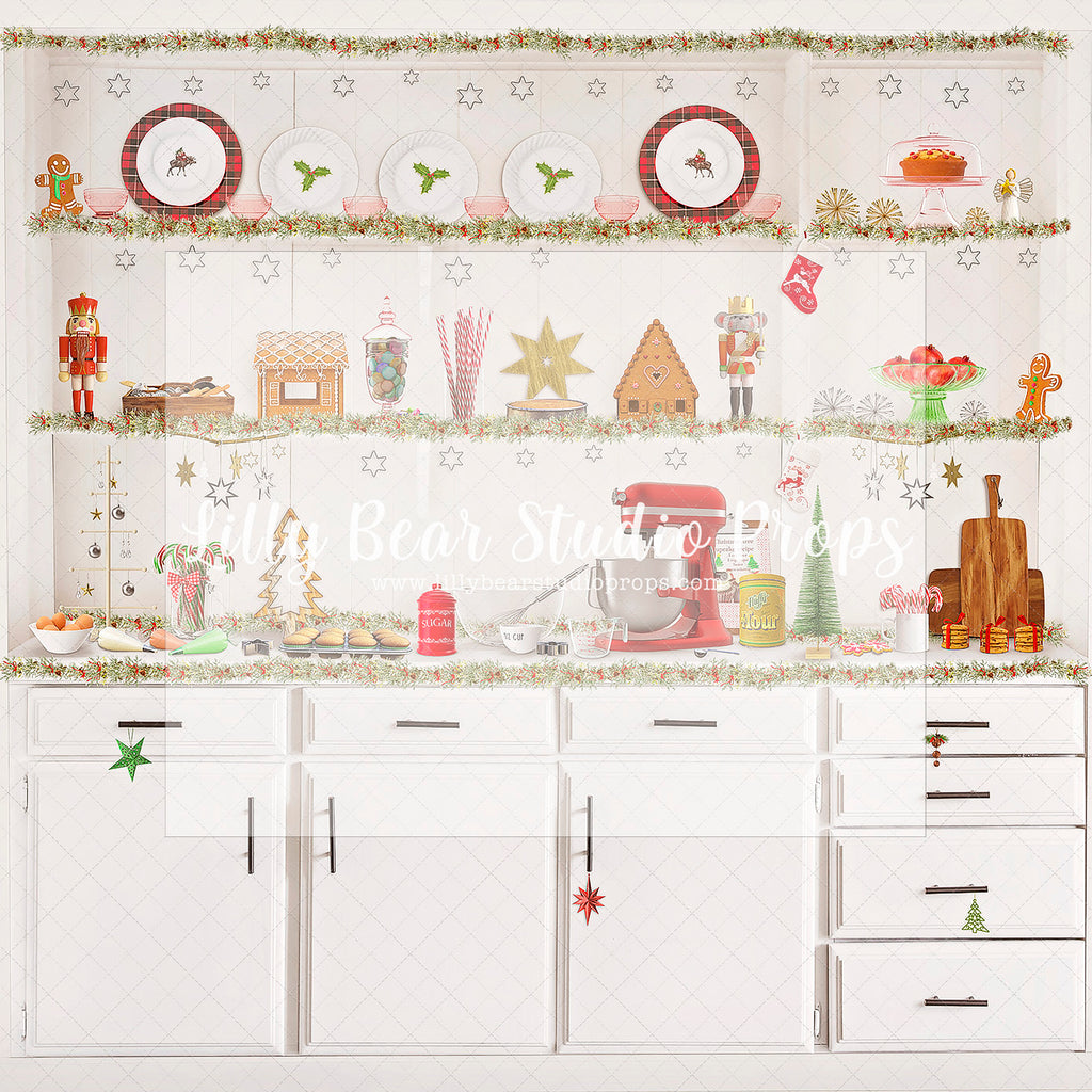 Brighter Christmas Kitchen - Lilly Bear Studio Props, christmas, Cozy, Decorated, Festive, Giving, Holiday, Holy, Hopeful, Joyful, Merry, Peaceful, Peacful, Red & Green, Seasonal, Winter, Xmas, Yuletide