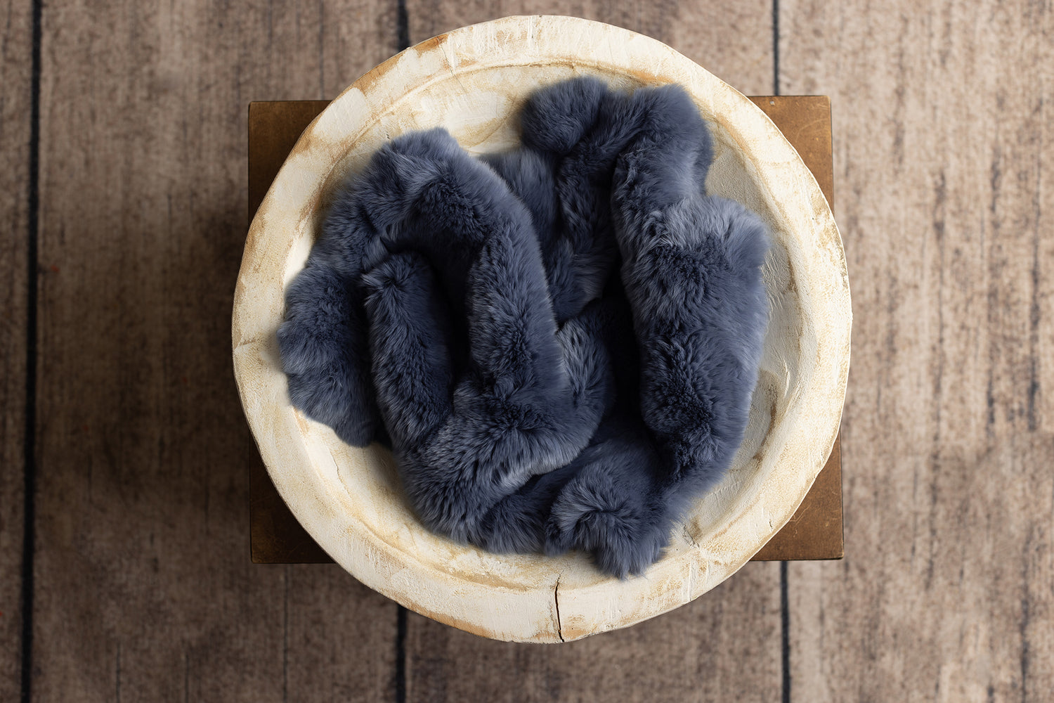 Yale Blue Rabbit Fur & Sheep Skin