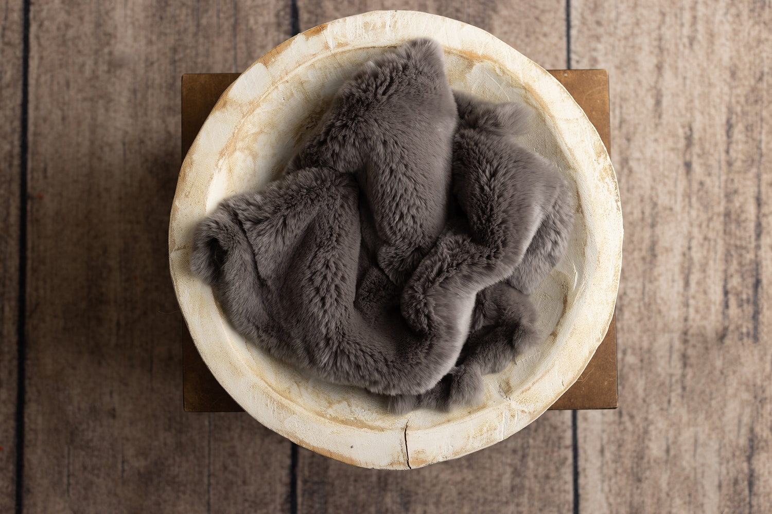 Grey Rabbit Fur & Sheep Skin