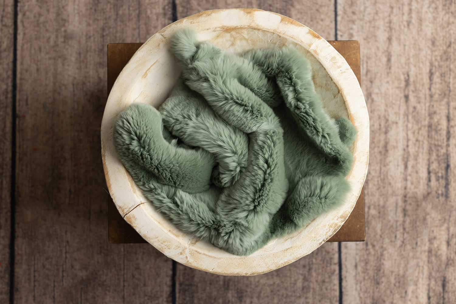 Seafoam Rabbit Fur & Sheep Skin