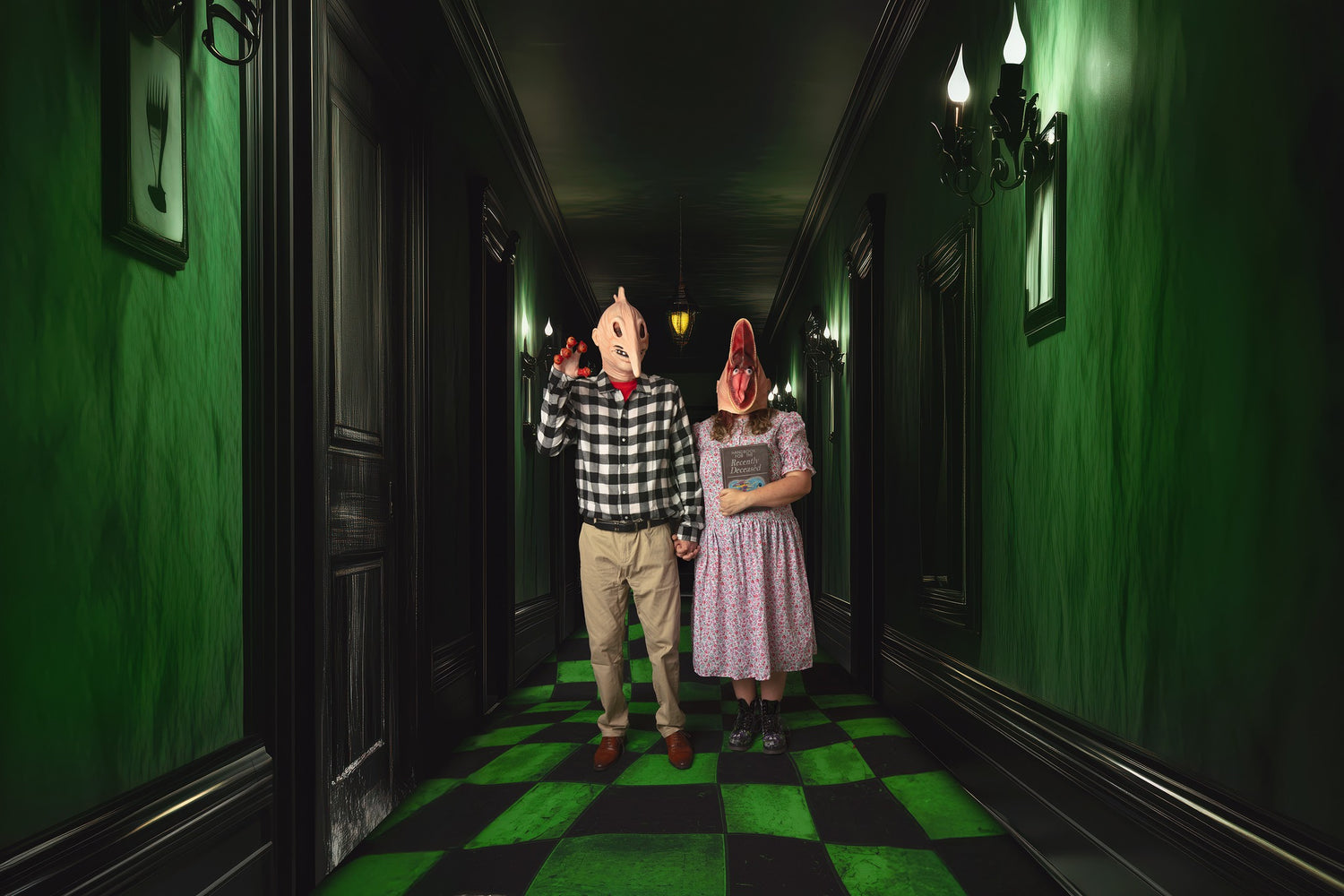 Beetlejuice Checkered Floor Hallway