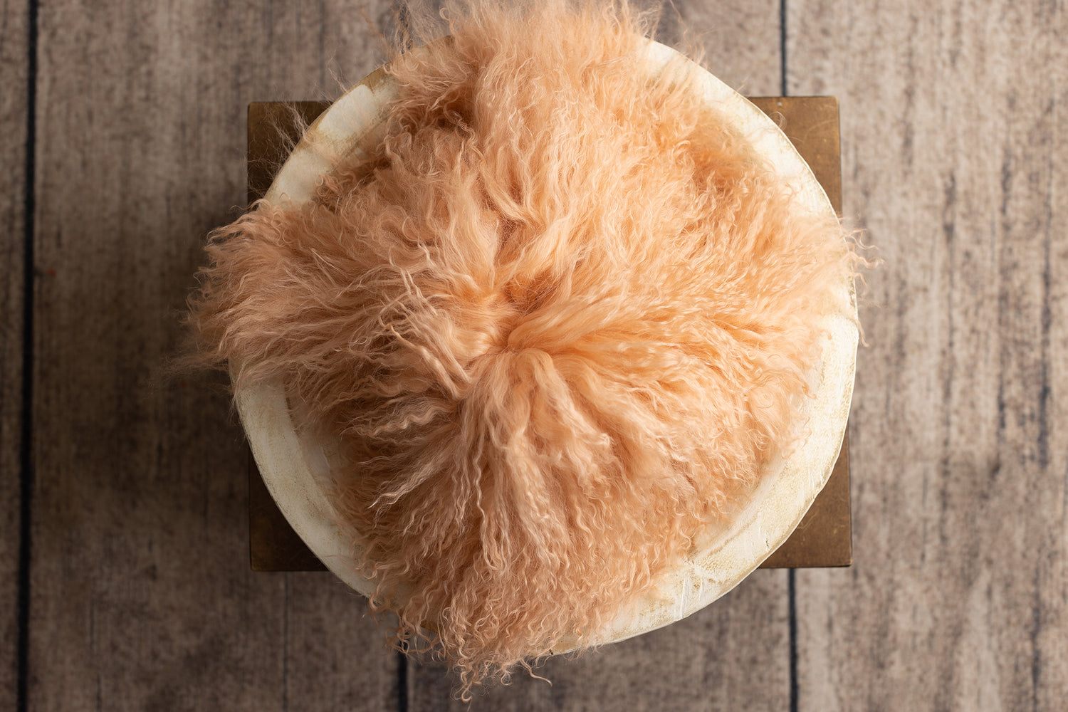 Peach Rabbit Fur & Sheep Skin
