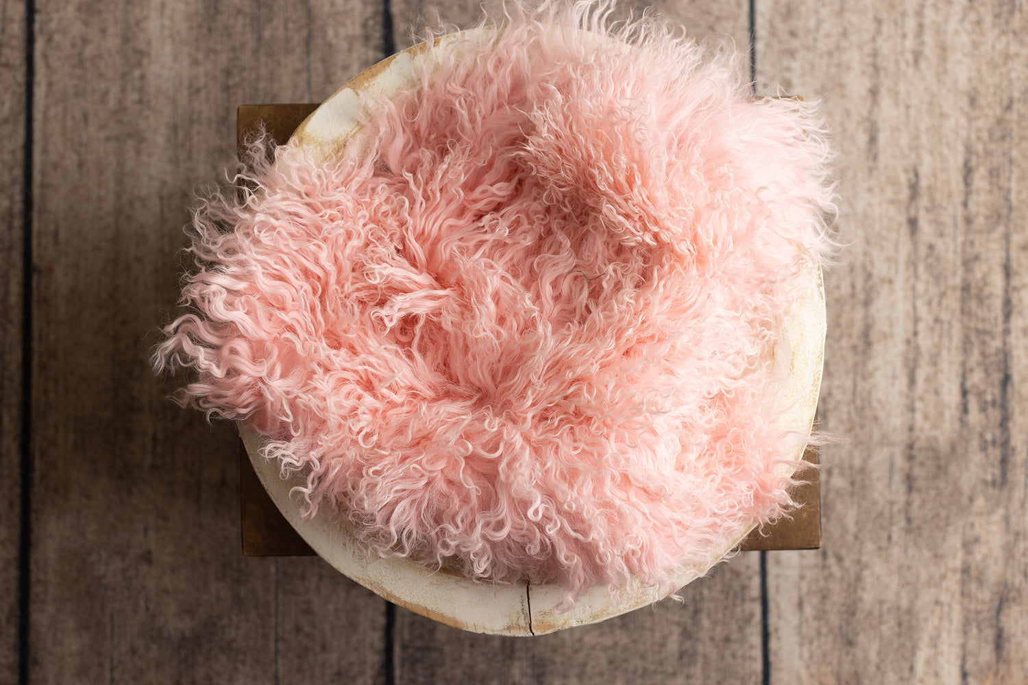 Light Pink Rabbit Fur & Sheep Skin