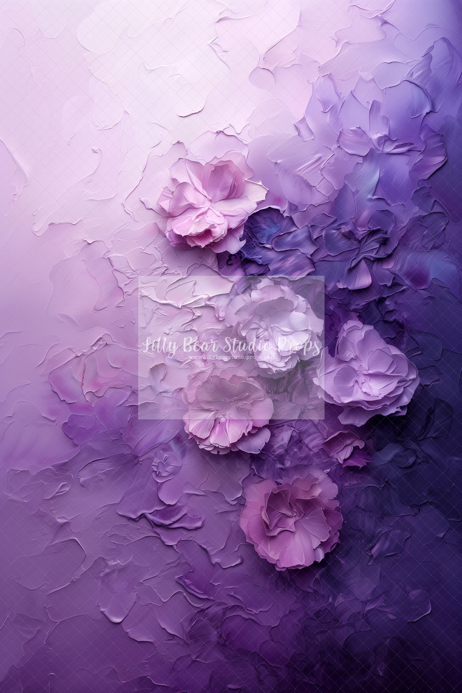 Abstract Violet Plaster Florals-Sweep Options