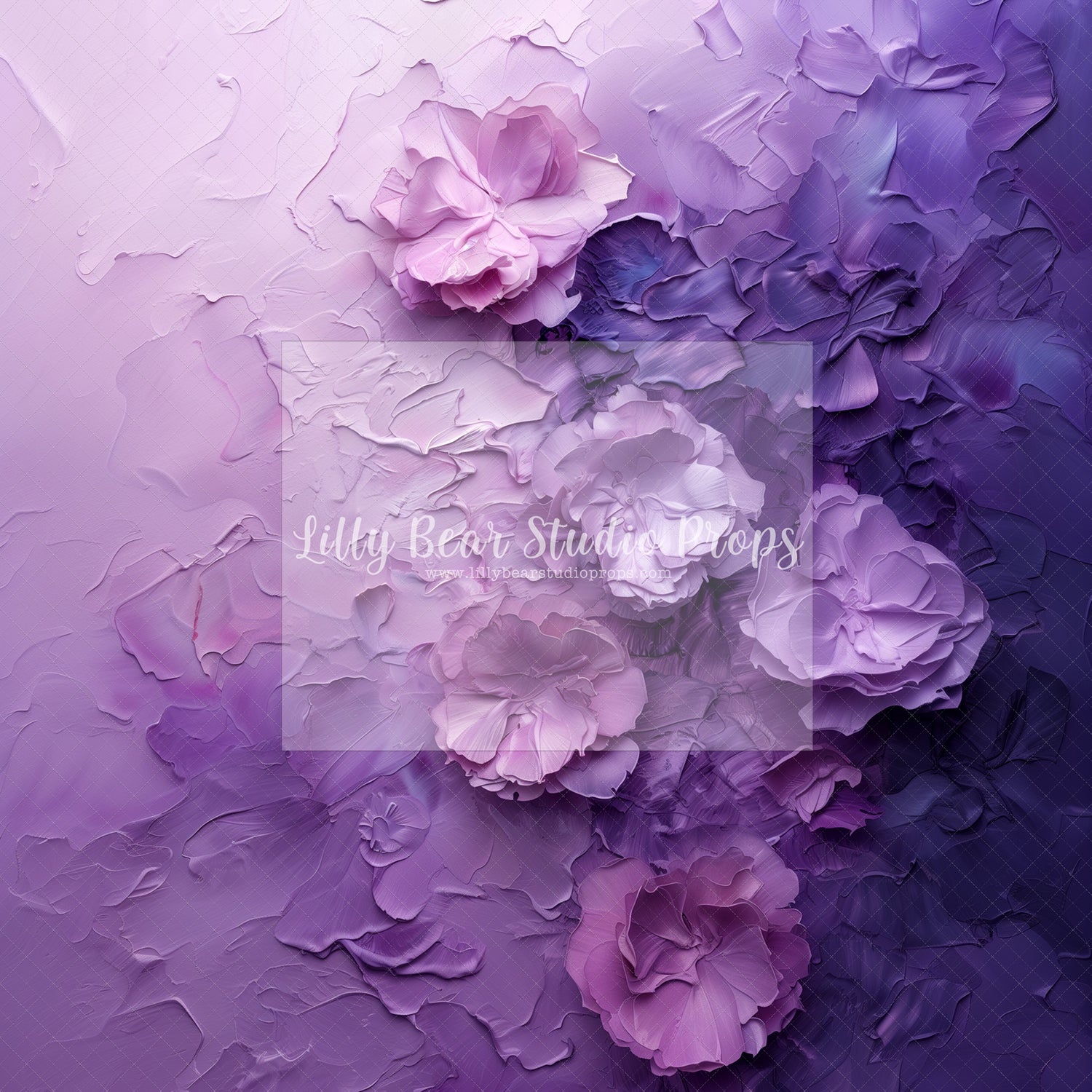 Abstract Violet Plaster Florals-Sweep Options