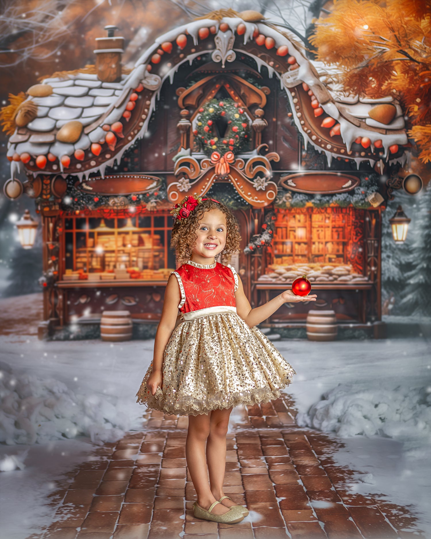 Almonst Christmas Gingerbread Shop with Path