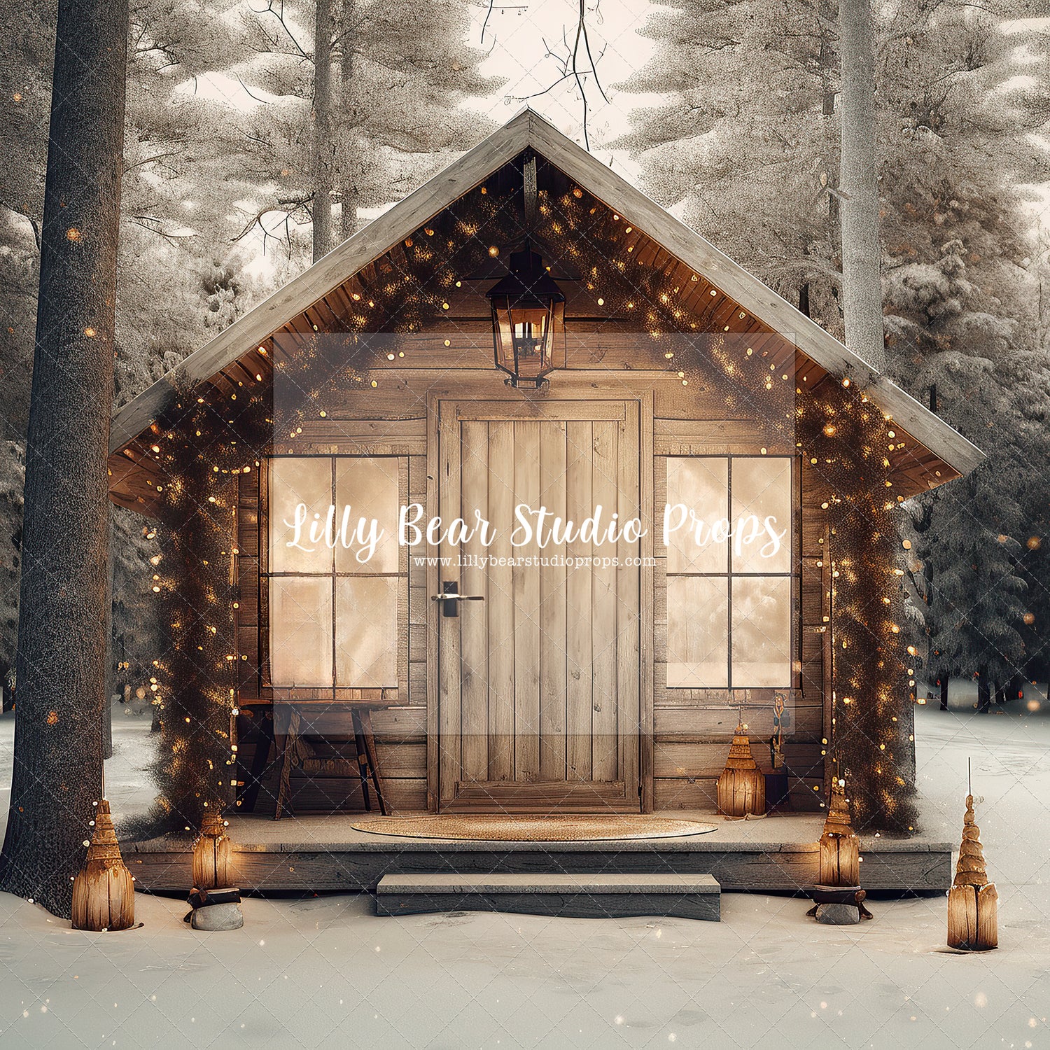 Azure Snowy Cabin