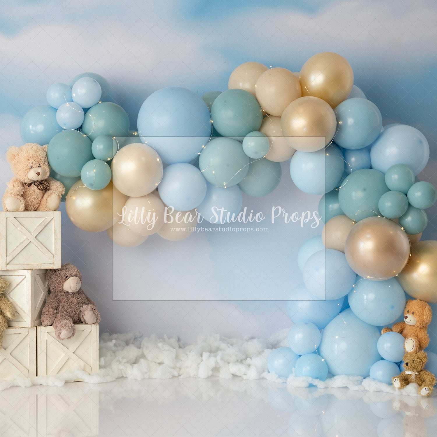 Baby Blue Teddy Bear Arch