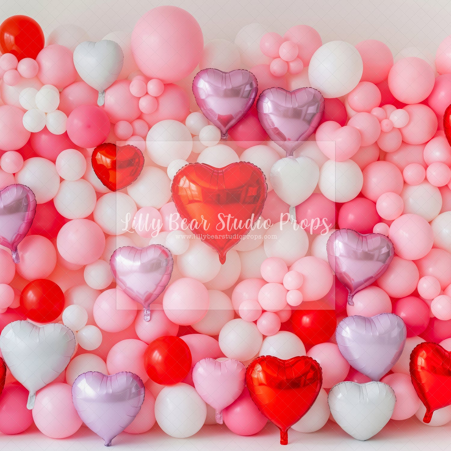 Balloon wall of Many Hearts