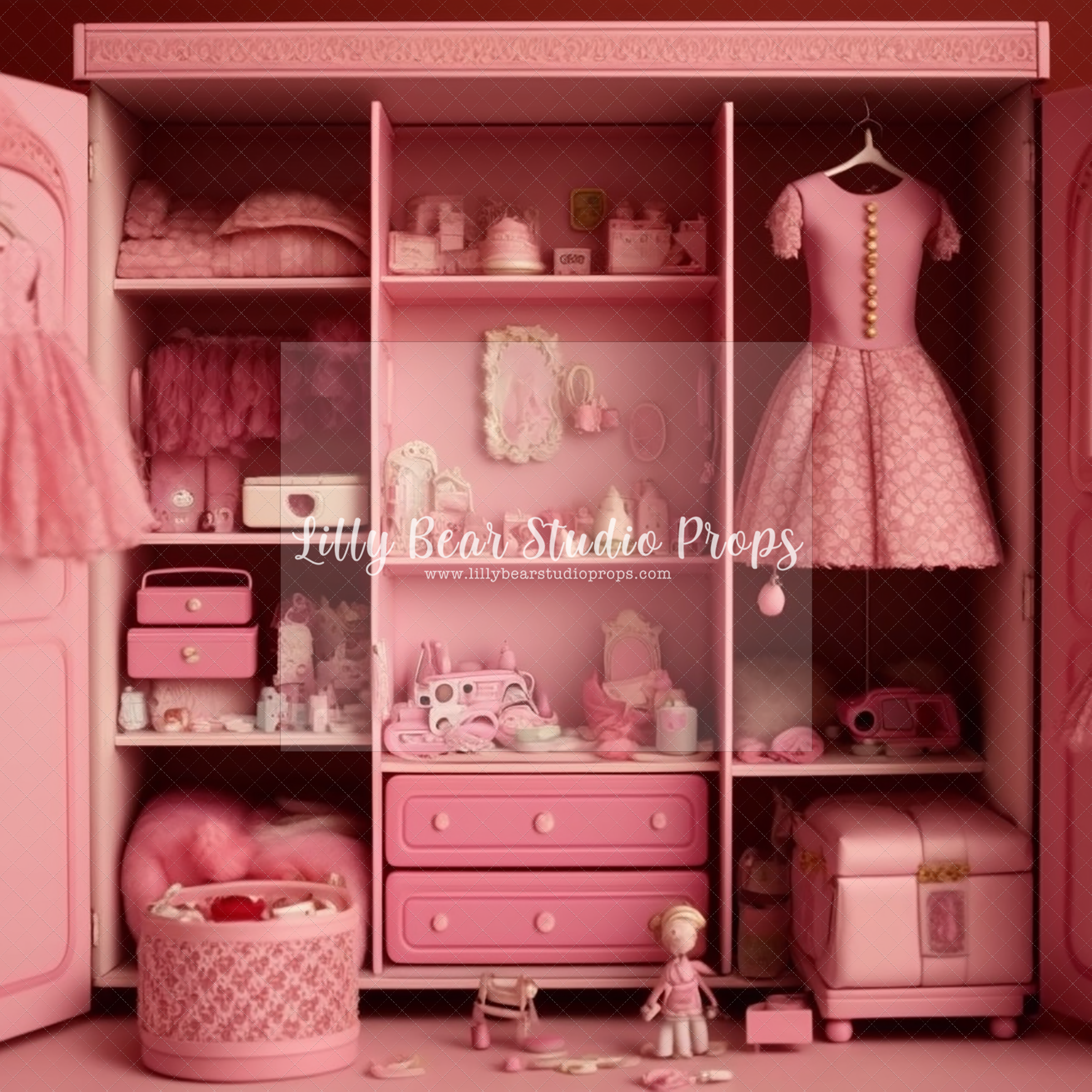 Barbie s Pastel Pink Wardrobe Lilly Bear Studio Props