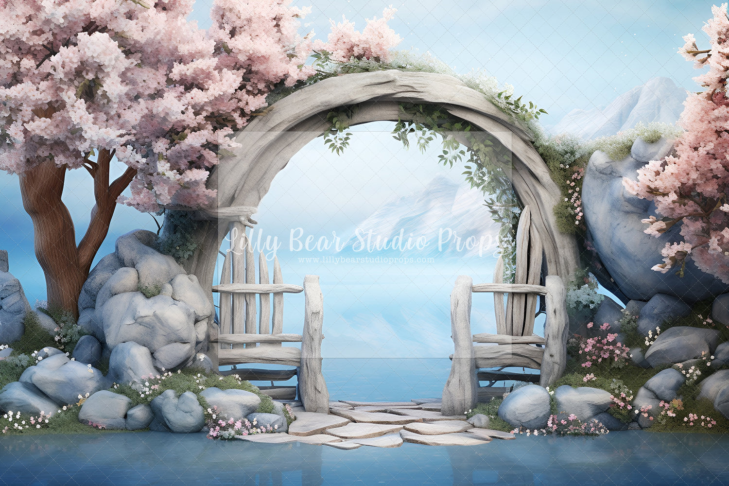 Beatrice Cherry Blossom Stone Arch