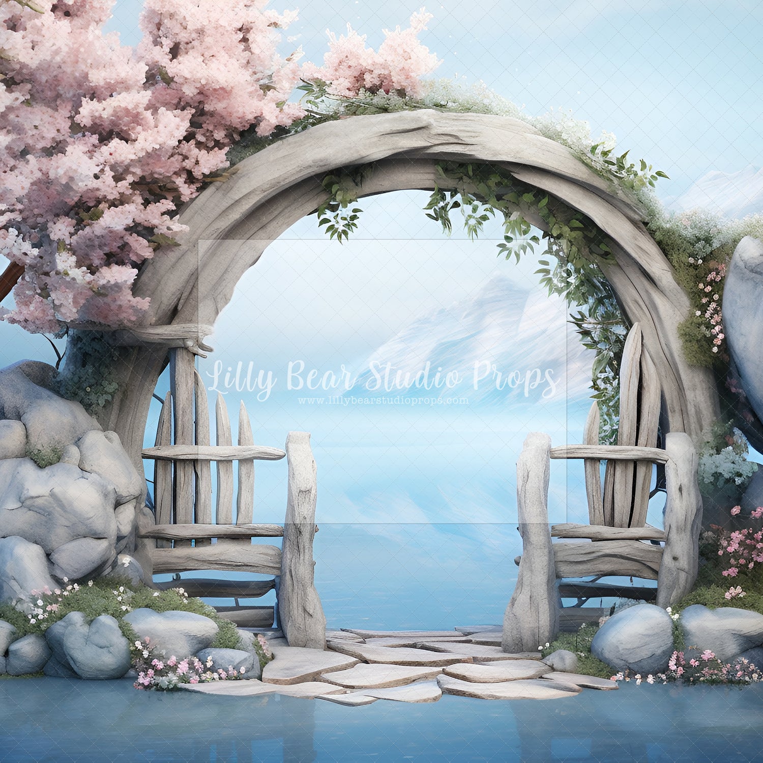 Beatrice Cherry Blossom Stone Arch