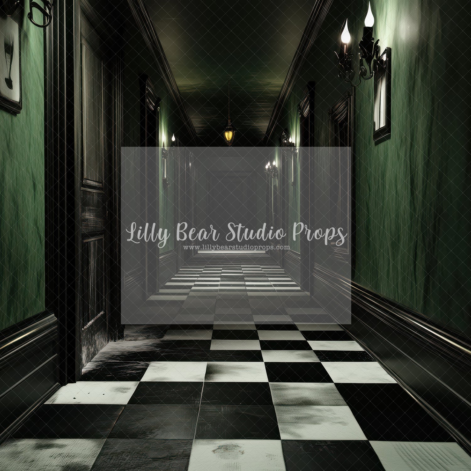 Beetlejuice Checkered Floor Hallway