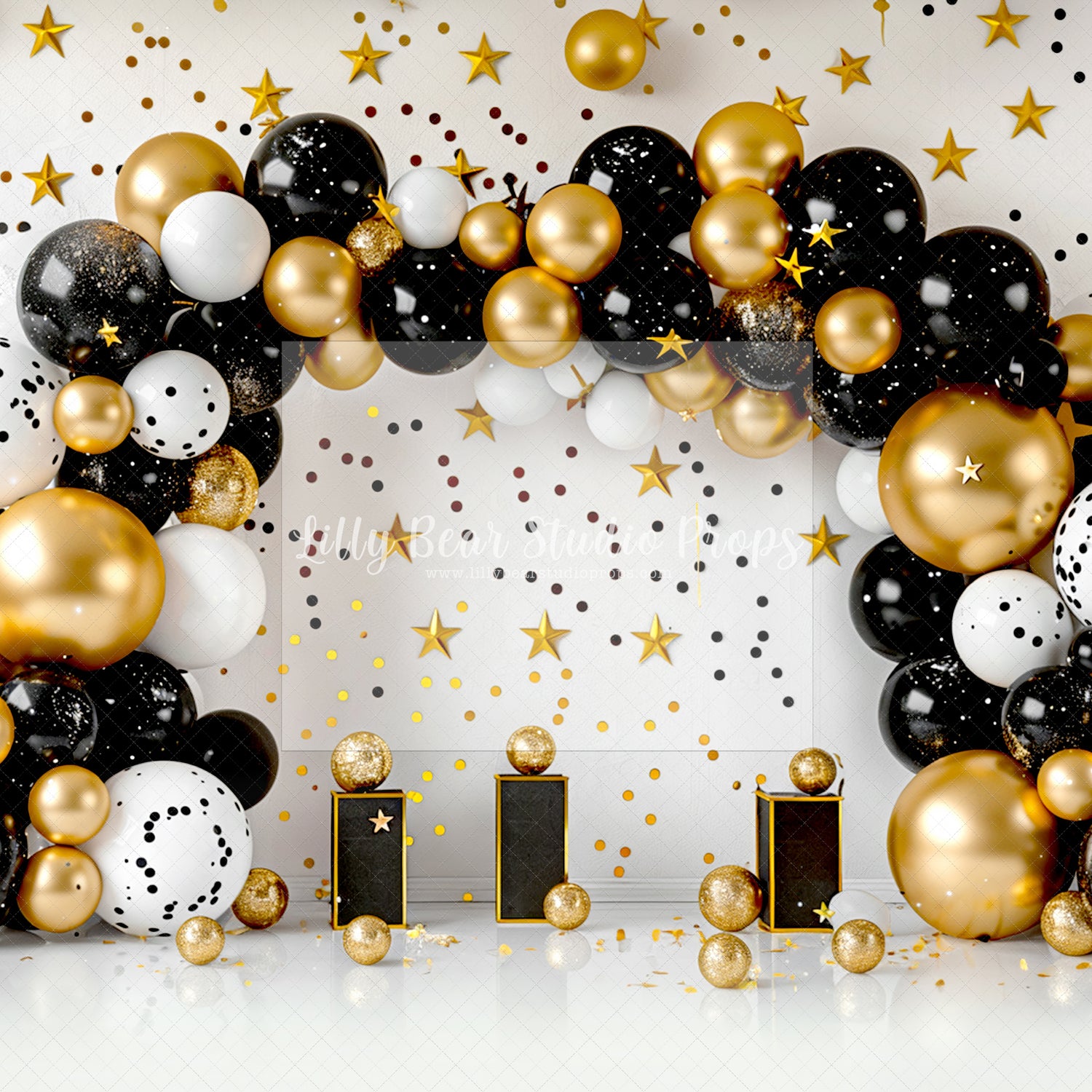 Black & Gold Celebration Balloons
