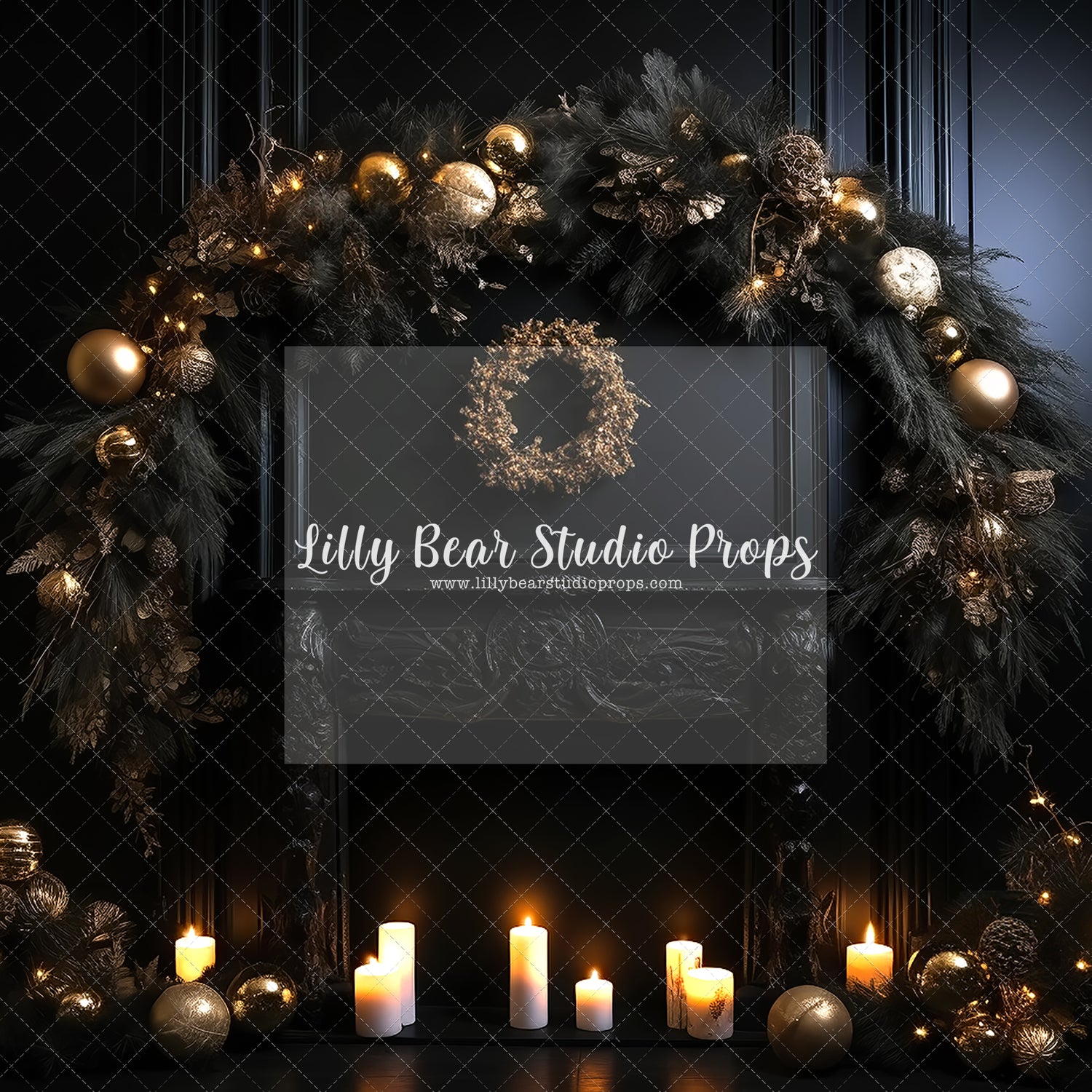 Black & Gold Fireplace