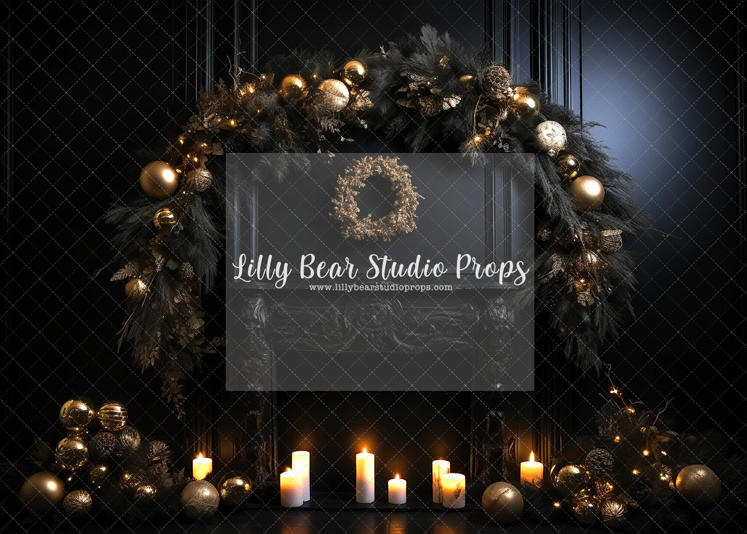 Black & Gold Fireplace