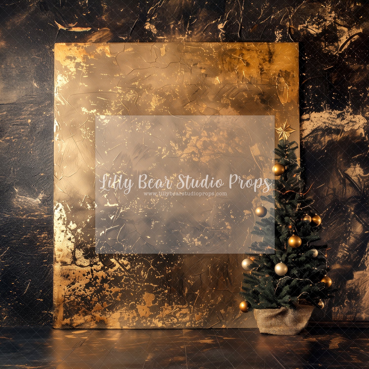 Black & Gold Lux Christmas Wall - Sweep Option