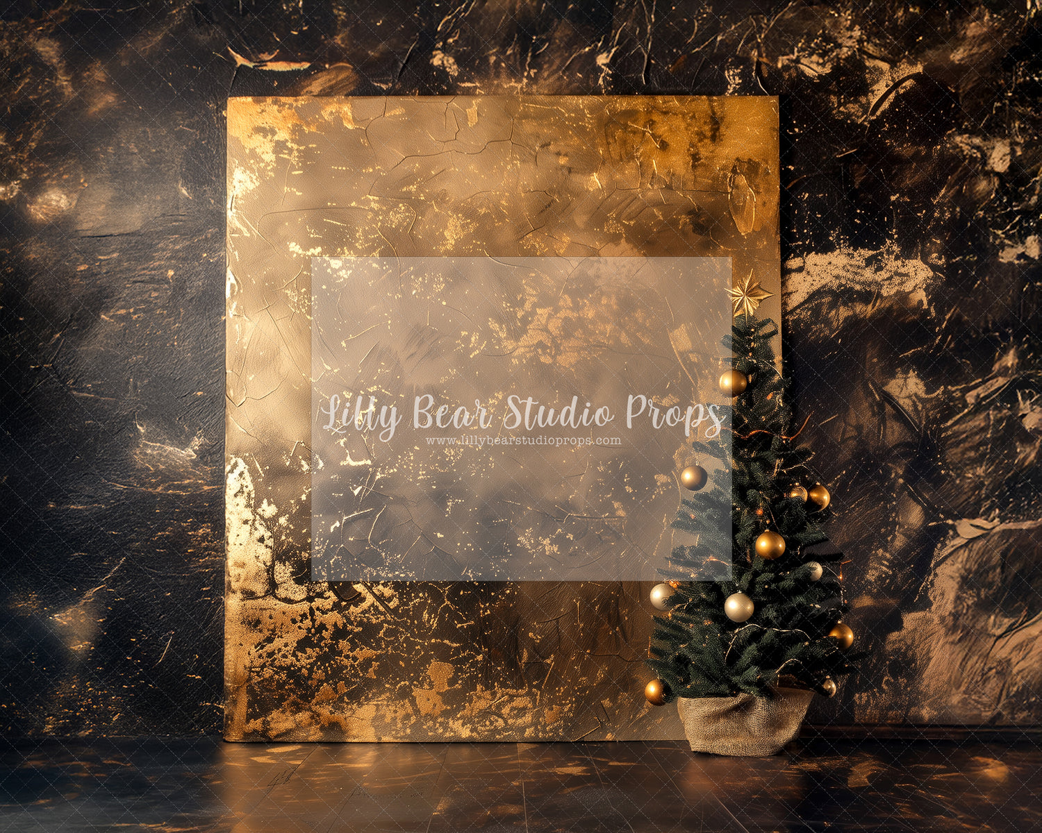 Black & Gold Lux Christmas Wall - Sweep Option