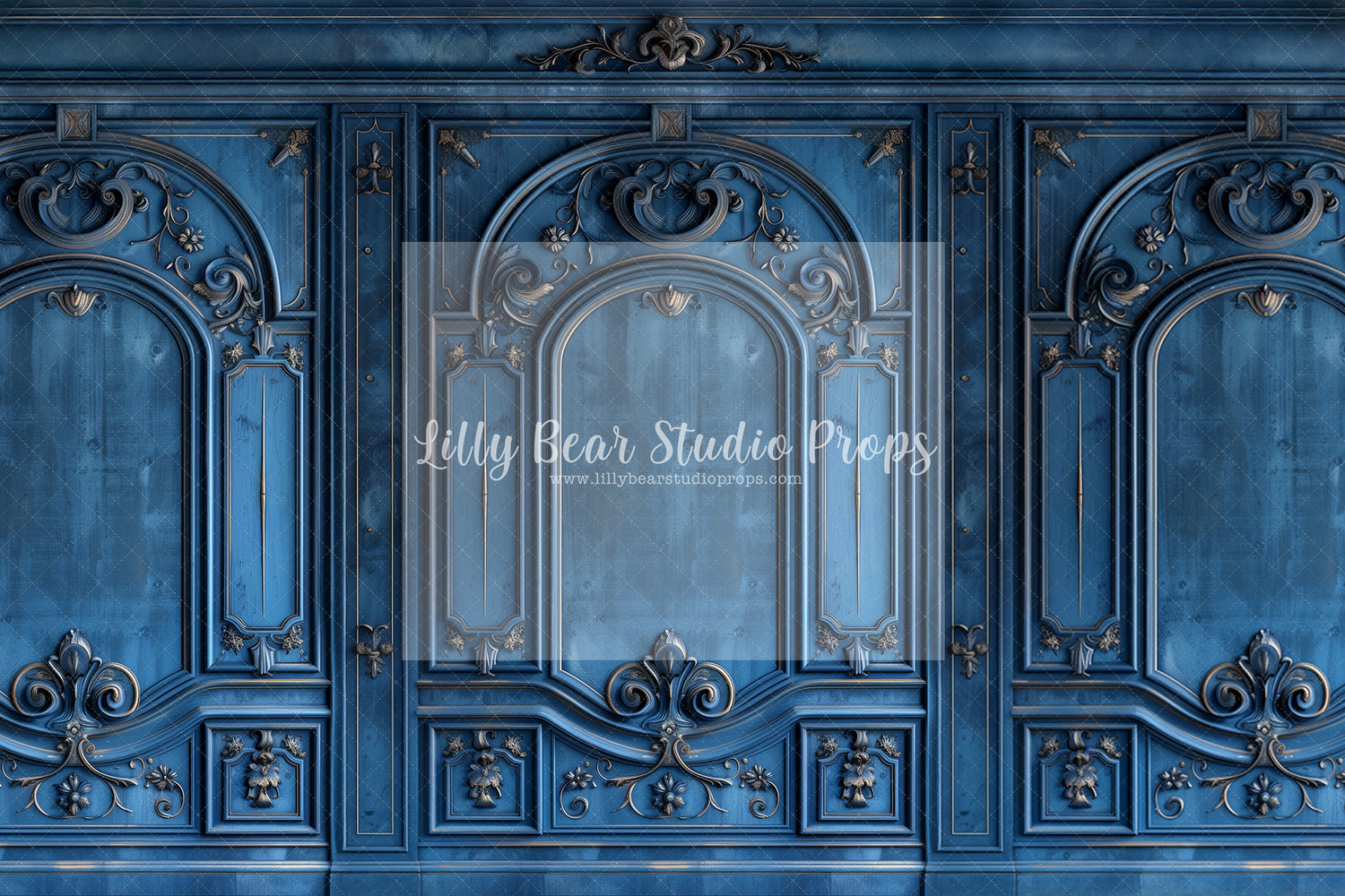 Blue Louis Wainscotting Wall - TESTER