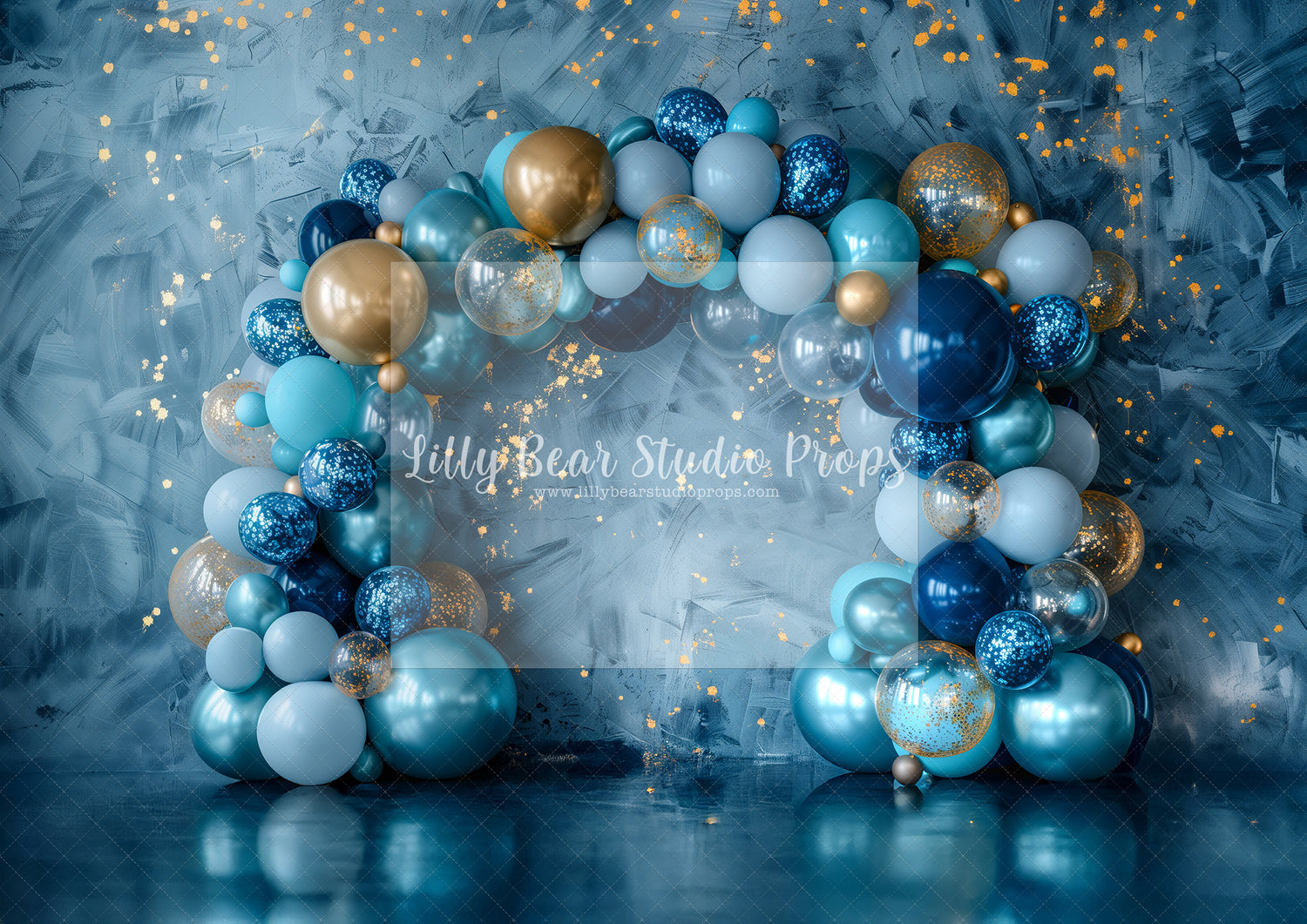 Blue & Gold Celebration Balloons