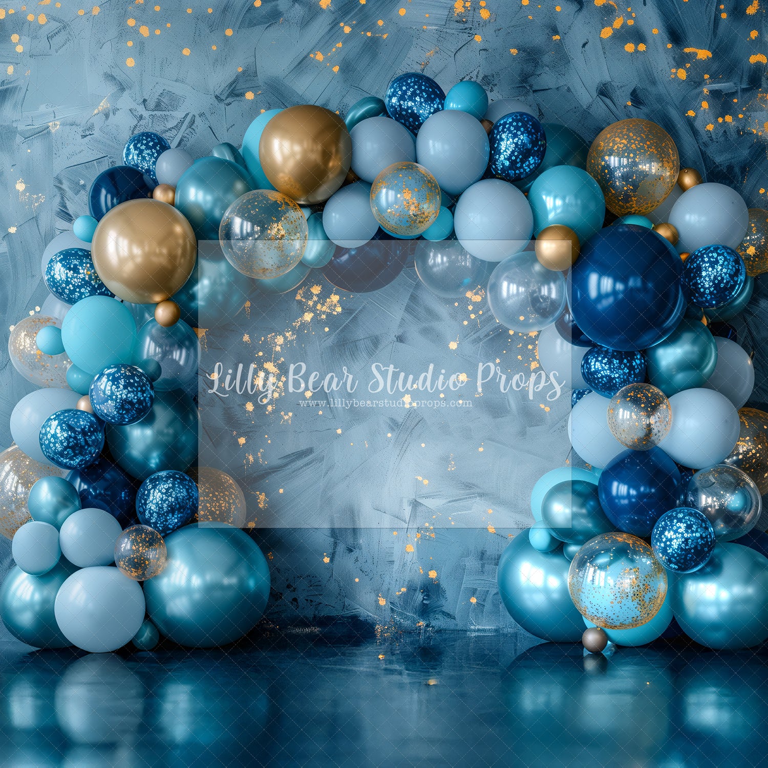 Blue & Gold Celebration Balloons