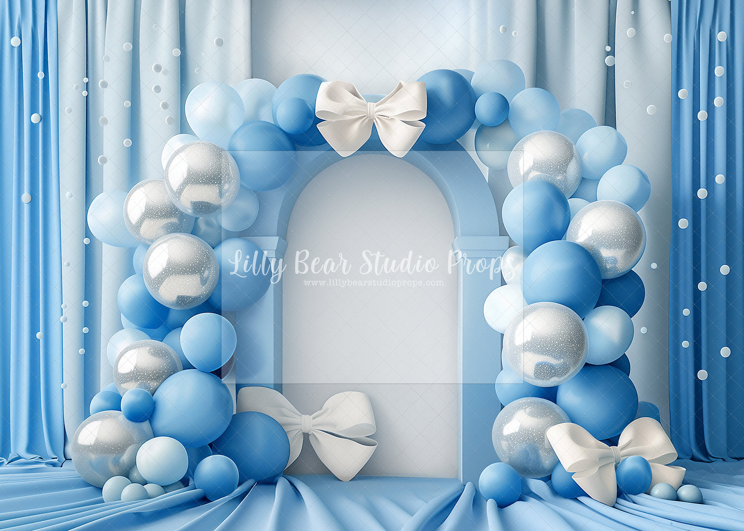 Blue & White Bows