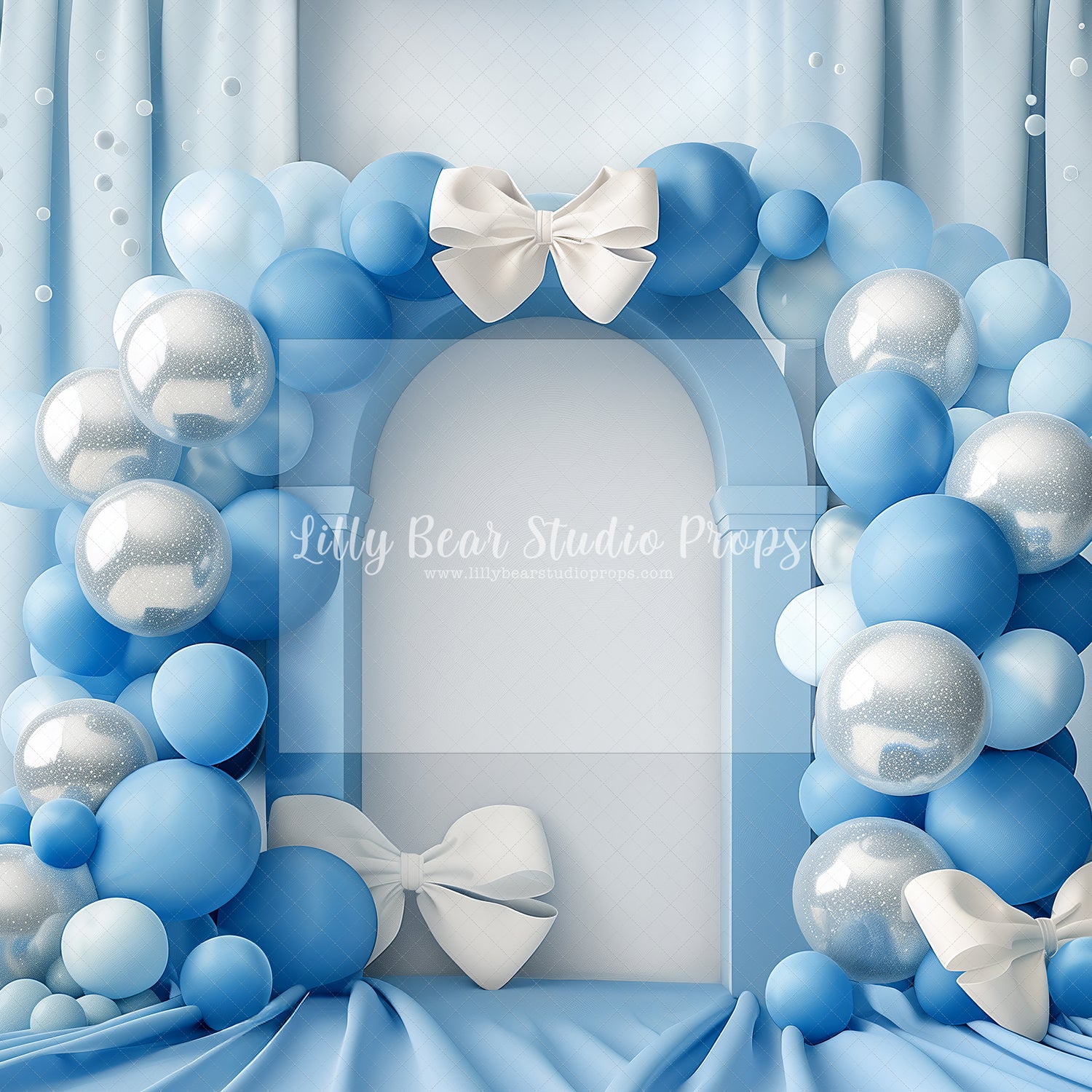 Blue & White Bows