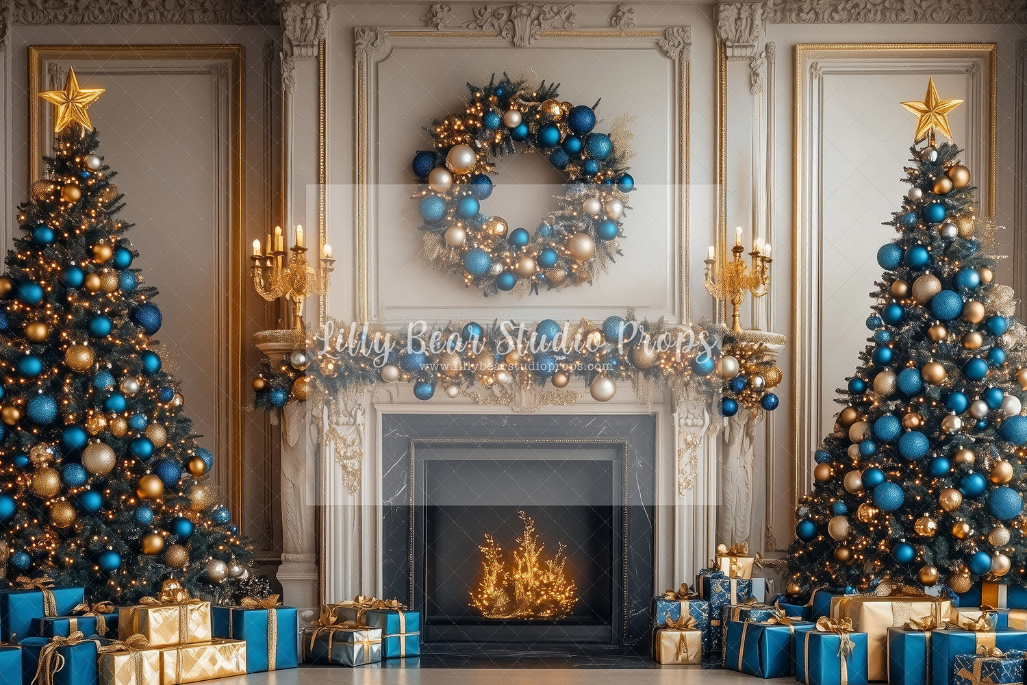 Blue and Gold Palace Mantel