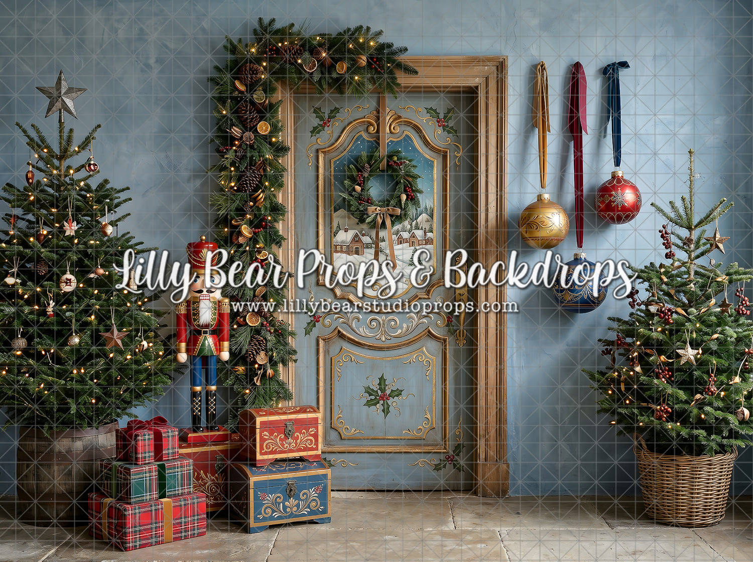 Bluebell Christmas Door