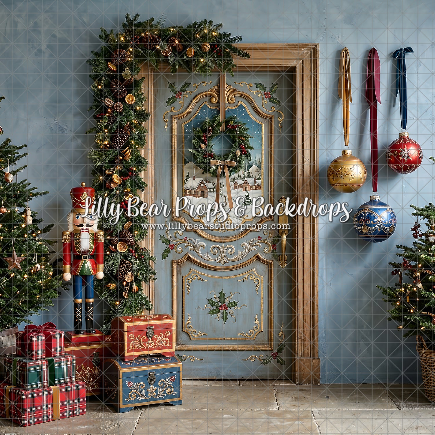 Bluebell Christmas Door