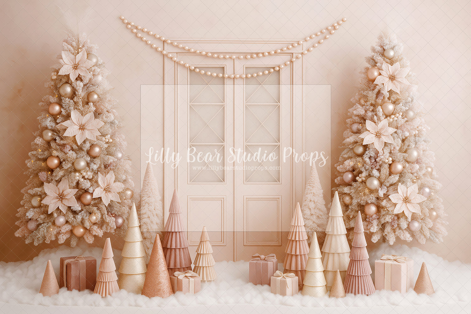 Blush Pink and Poinsettias