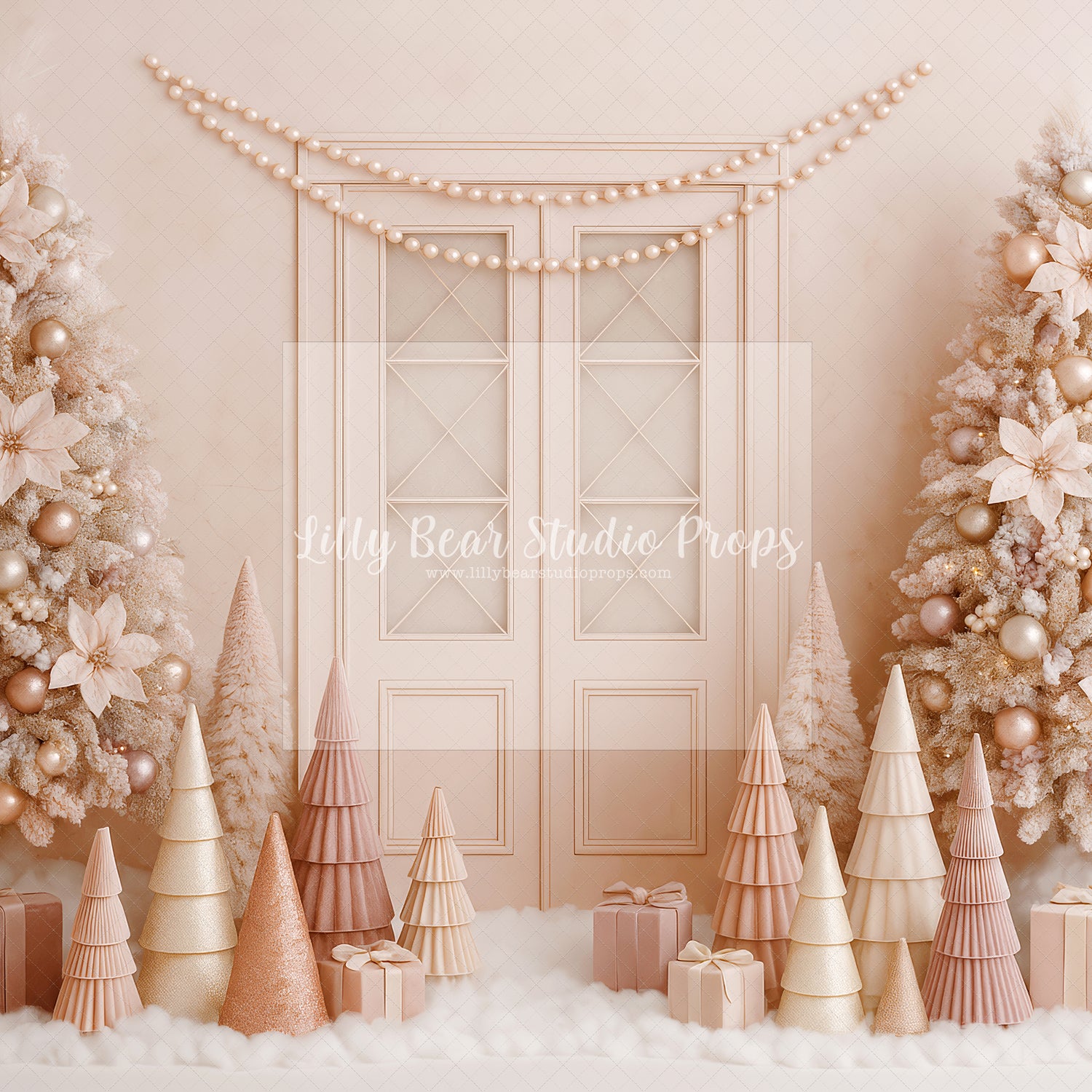 Blush Pink and Poinsettias