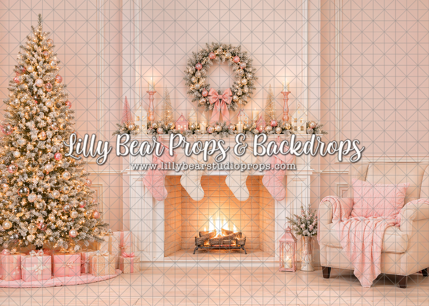Blush & Cream Fireplace
