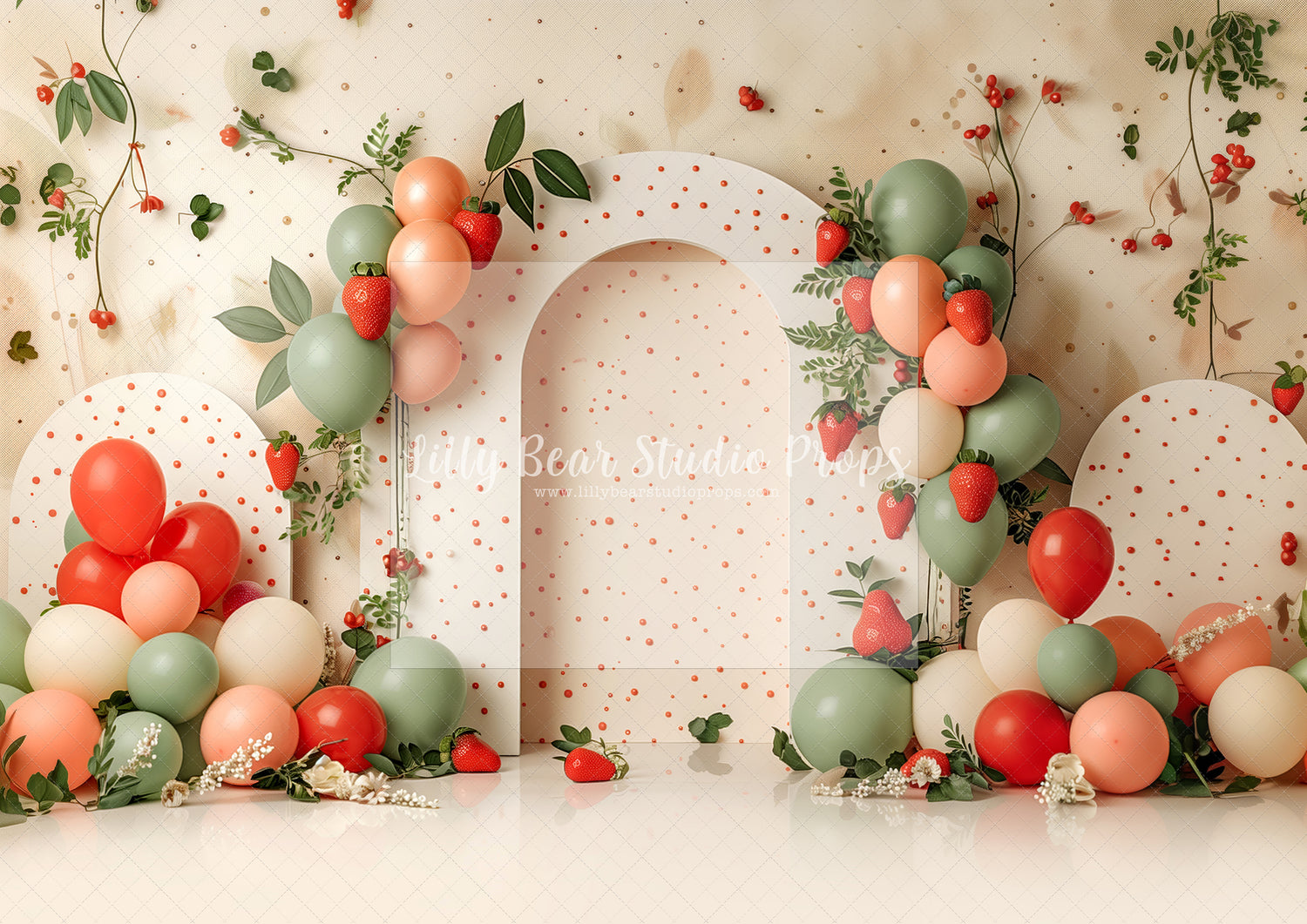 Blush & Sage Strawberry Arches