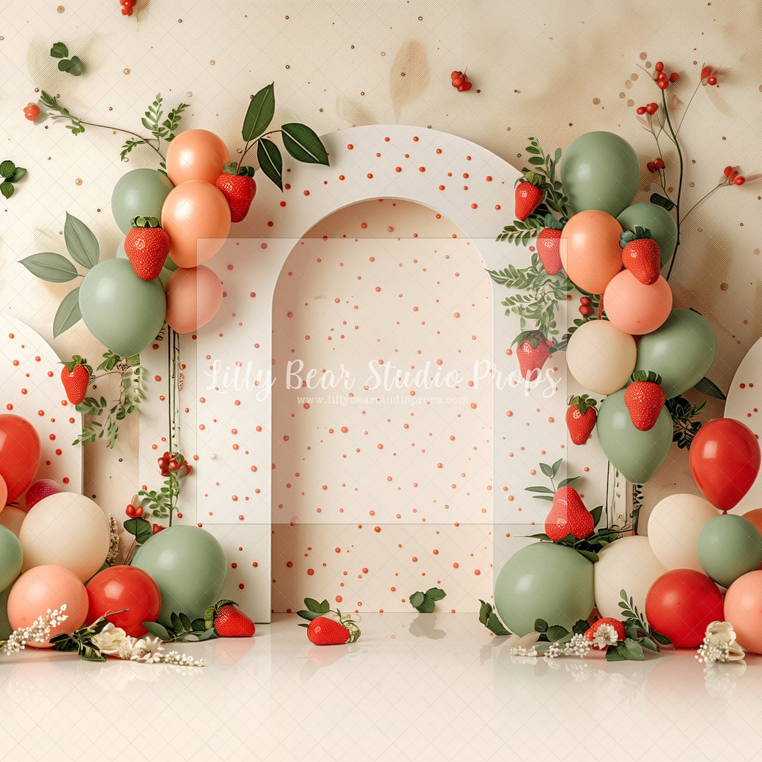 Blush & Sage Strawberry Arches