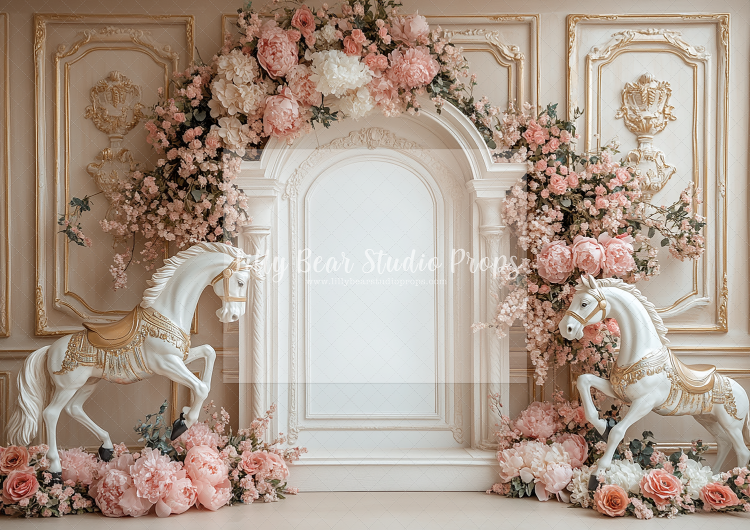 Blushing Fairytale Pony Arch Wall
