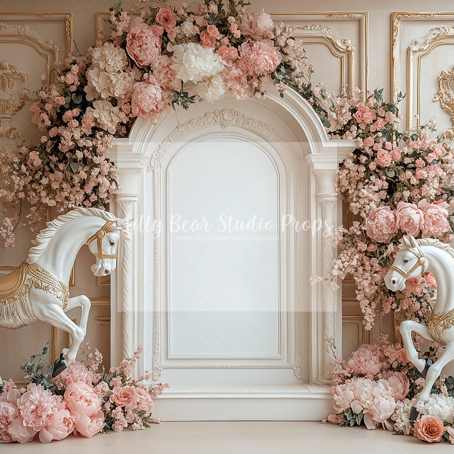 Blushing Fairytale Pony Arch Wall