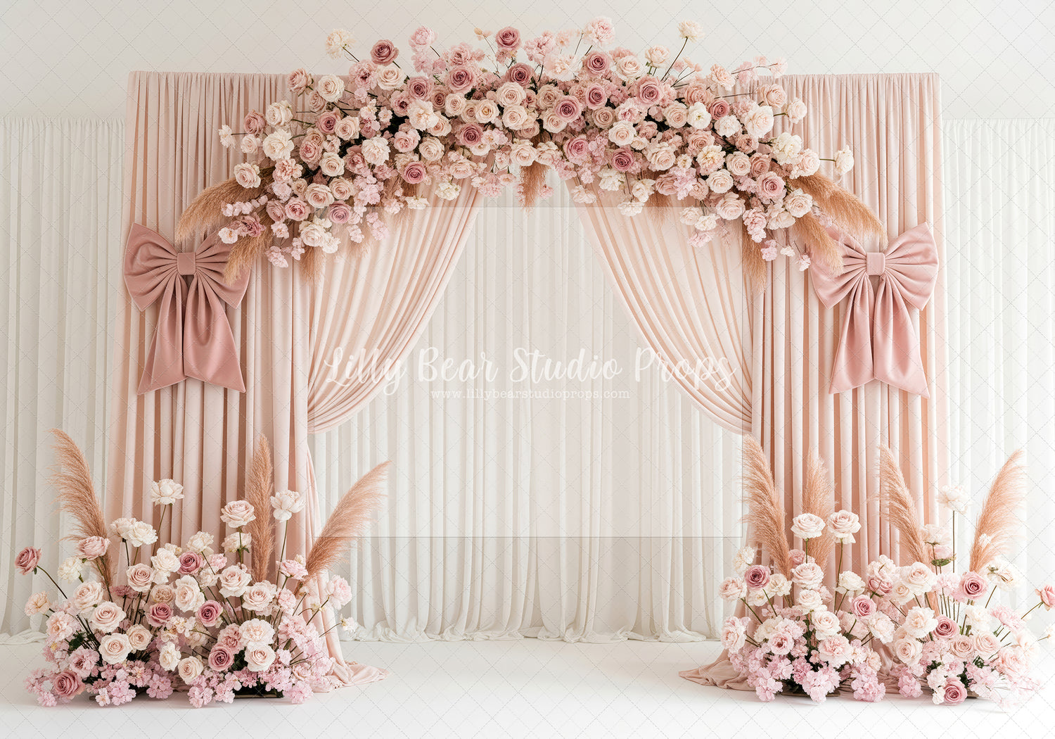 Blushing Roses Bows and Curtains
