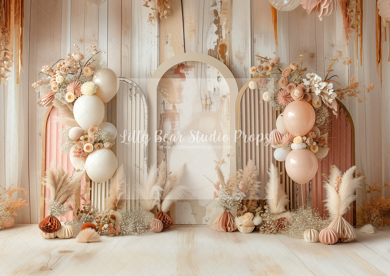 Boho Arches - Pink & Cream
