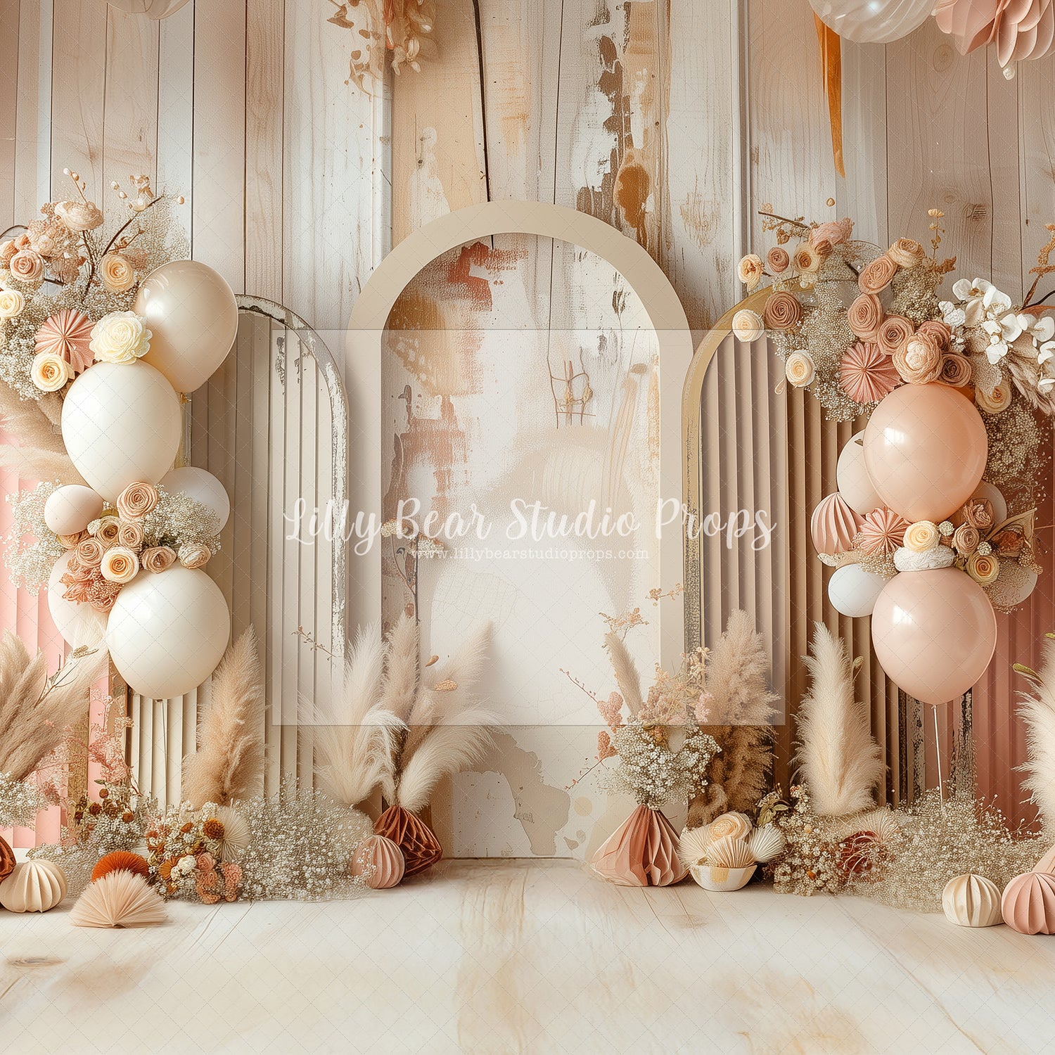 Boho Arches - Pink & Cream