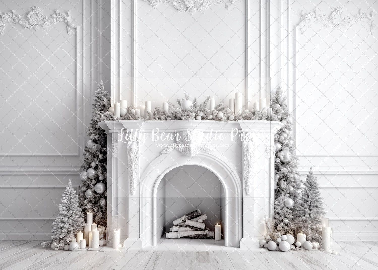 Bright White Fireplace