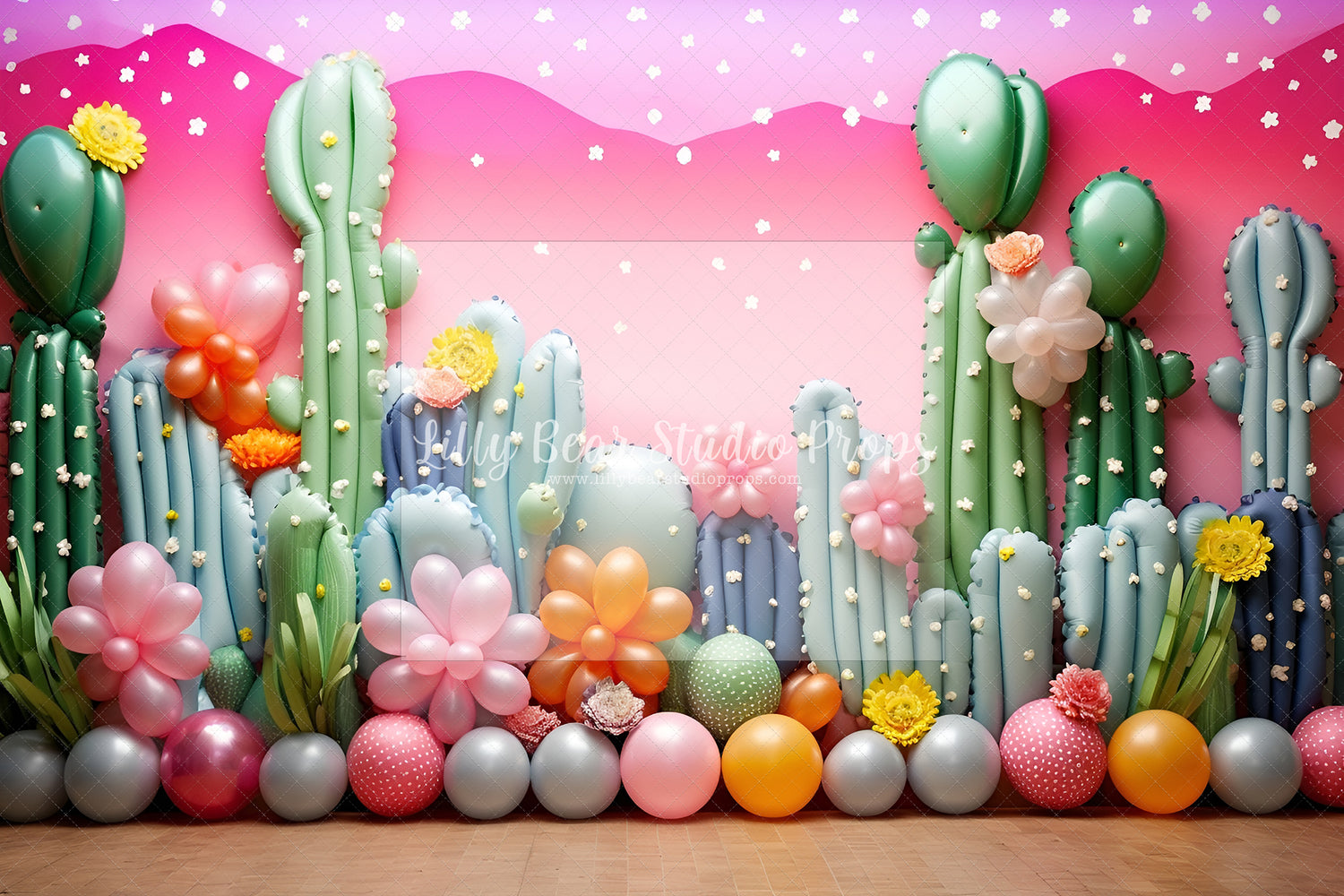 Cactus Balloon Wall