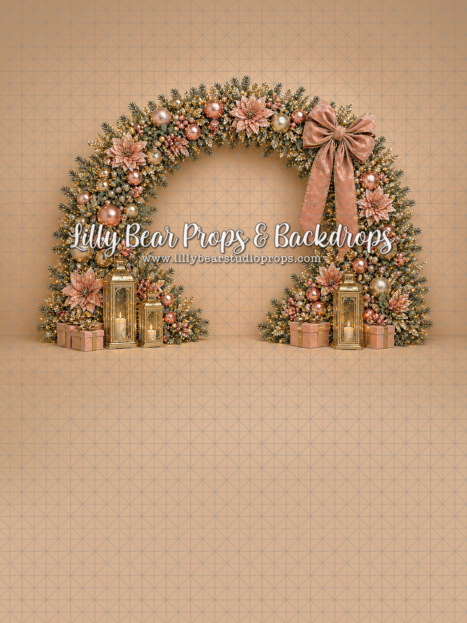 Champagne & Rose Noel Arch- Sweep Option
