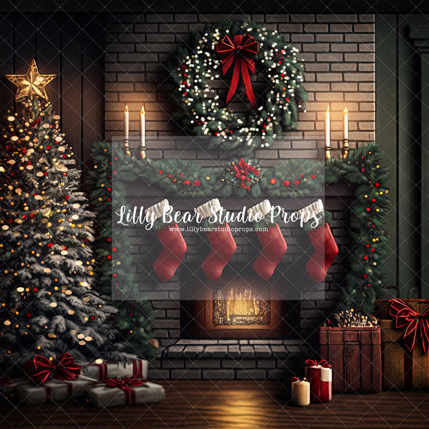 Cher's Christmas Fireplace